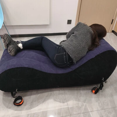 Cojín inflable sofá cama para pareja amor juego silla con asa salones yoga Foto 1 de 4