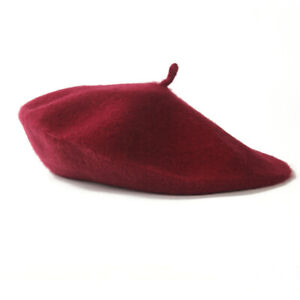 Women French Style Beret Hat Soft Wool Warm Cap Beanie Winter Autumn _A