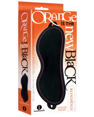 Orange Is The New Black Elegant Bondage & Fetish Blindfold Mask by Icon Brands - Image 1 of 2