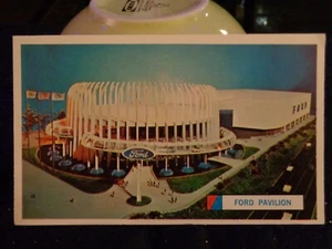 Vintage 1964-1965 New York Weltausstellung Ford Pavillon Farbfoto Sammlerkarte - Bild 1 von 2