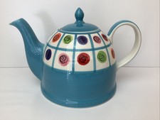 Whittard of Chelsea Hand Painted Large Teapot Scribble Multi Colour Looks Unused