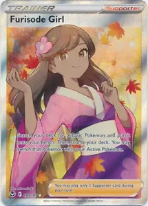Furisode Girl Full Art 190/195 Ultra Rare Silver Tempest Pokemon TCG - Picture 1 of 1