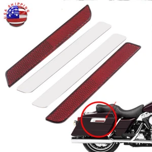 2pcs Rear Bumper Reflectors Red For Harley Road King Street Glide 1993-2013 US - Picture 1 of 18