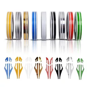 1/2" Roll Vinyl Pinstriping Pin Stripe Double Line Car Tape Decal Stickers 12mm - Foto 1 di 26