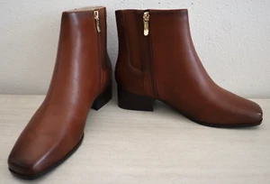 Easy Spirit Women's Sz 9W Brown Leather Sidney Dress Booties $160 - Picture 1 of 7