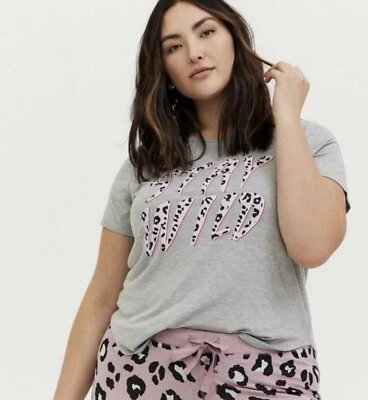 Torrid “Stay Wild” Jersey Short Sleeve Tee Plus 1X (14/16) - Image 1 of 4