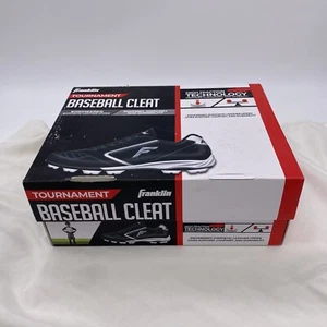 NIB Franklin Tournament Baseball Softball Cleats Youth Size 10 Black White - Picture 1 of 8