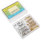 100pcs/Set Watchmakers Assorted Watch Crown Winders Silver Golden Repair Replace