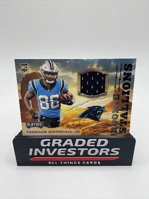 Terrace Marshall Jr. 2021 Playoff Rookie Stallions Relic Panthers - Image 1 of 2