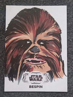 2024 TOPPS STAR WARS HYPERSPACE CHEWBACCA SKETCH POR MATTHEW MALDONADO - Imagem 1 de 2