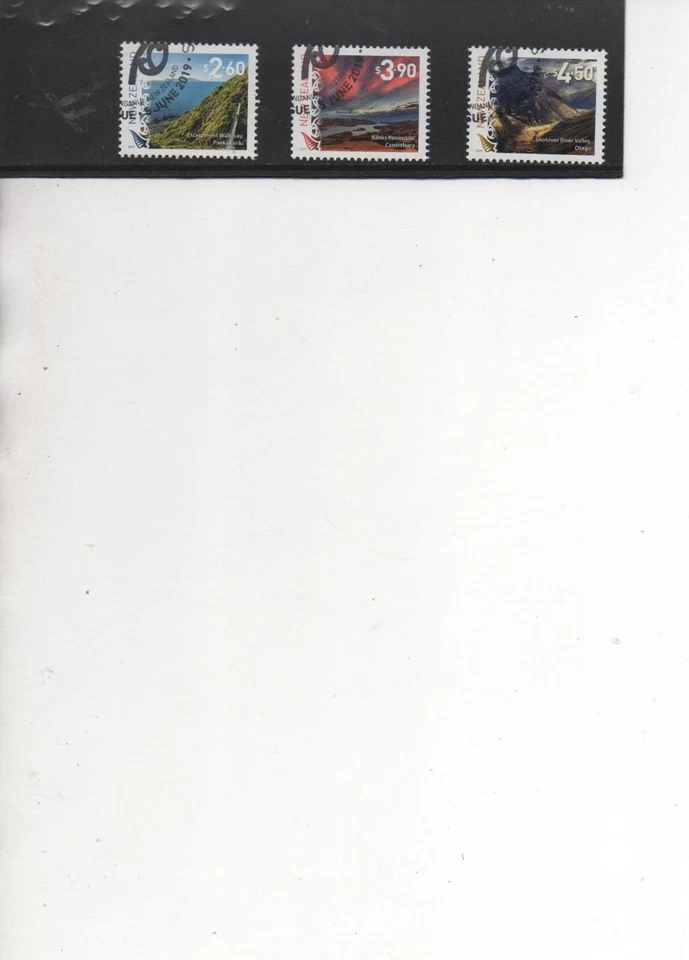 New Zealand Stamps 2019 Scenic Definitives set of 3 very fine used FDI - Image 1 of 1