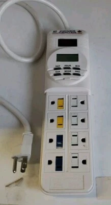 Coralife Digital Power Center Día Noche Temporizador Blanco 10.75" x 3" x 1.75" Foto 1 de 4