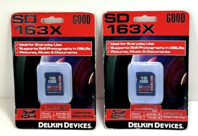 Delkin Devices - DDSDPRO316GB -  16GB Class 10 SDHC Memory Cards New in packs - Image 1 of 2