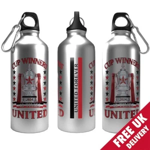 United Cup Winners Trinkflasche 750ml Aluminium | 2 Deckel + Karabiner - Bild 1 von 5