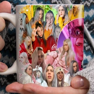 Billie Eilish Tasse / Geschenk. Montage Style - Bild 1 von 3