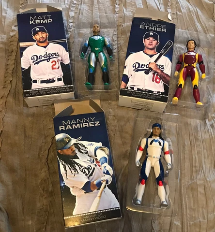 Los Angeles Dodgers 2010 Action Figure SGA Lot of 3 Ethier MANNY RAMIREZ Kemp Cover