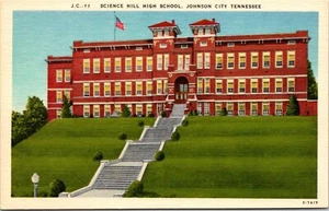 Science Hill HighSchool Johnson City Tennessee Linen Postcard - Picture 1 of 2