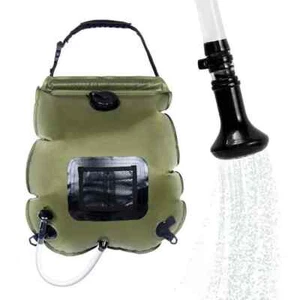 Sac de douche de camping avec chauffage solaire 20L Eau 45 ° C Tuyau amovible - Imagen 1 de 4