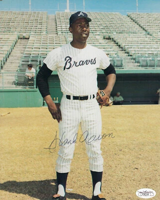 BRAVES Hank Aaron signed photo 8x10 JSA COA Vintage AUTO Autographed Atlanta - Image 1 of 2