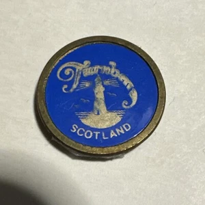 TURNBERRY (Scotland) - BLUE Logo FLAT Golf BALL MARKER - Picture 1 of 2