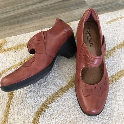 Zapatos de salón Cobb Hill Abigail Mary Jane para mujer 10 M marrón cuero coñac zapatos cómodos Foto 1 de 4