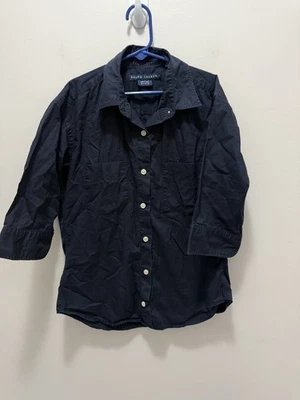 Ralph Lauren Boys Black Button Up Shirt Size 4 100% Cotton Long Sleeve - Image 1 of 4