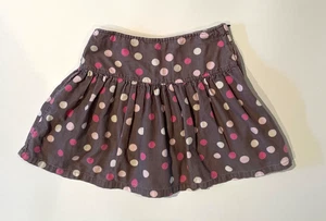GYMBOREE Skort Corduroy Grey with pink/white dots Size 4 - Picture 1 of 5