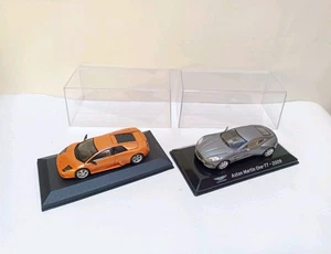 2 MODELLINI AUTO LAMBORGHINI E ASTON MARTIN ONE:77 - SCALA 1:43 CON TECA - Foto 1 di 11
