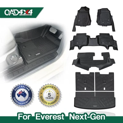 Injection 7D Floor Mats Boot Liner Set for Ford Everest Next-Gen 2022-Onwards - image 1 of 4