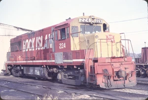 Chicago Rock Island & Pacific GE U25B Kodachrome diapositiva originale Kodak - Foto 1 di 1