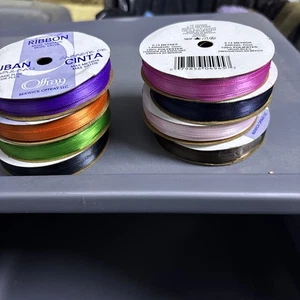 8 volle Rollen Offray Band. 1/4 breit x 1 Yards - Bild 1 von 6
