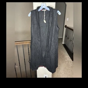 Mystree Sleeveless Knit Longline Vest Style #15270 NEW - Picture 1 of 10