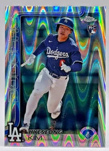 2025 Topps Chrome Raywave Refractor Hyeseong Kim #152 Parallel ROOKIE Card - Picture 1 of 2