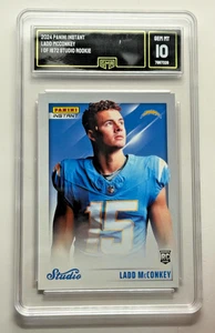 2024 Panini Instant LADD MCCONKEY RC /1672 Studio Rookie #SR18 Chargers GMA 10 - Bild 1 von 2
