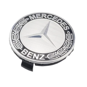 4x 75MM Radkappe Schwarz Felgendeckel Nabendeckel Für Mercedes Benz - Bild 1 von 3