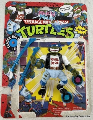 1991 Playmates Action Figure #5158 Rocker Leo Rock'n Rollin TMNT Ninja Turtles - Image 1 of 4