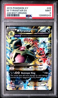 2015 POKEMON ANCIENT ORIGINS M TYRANITAR EX #43 PSA 9 MINT #128885243 - Image 1 of 2