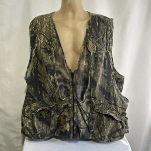 Vintage Mossy Oak Breakup Camo Turkey Hunting Vest Padded Shoulder Mens 2XL - Picture 1 of 7