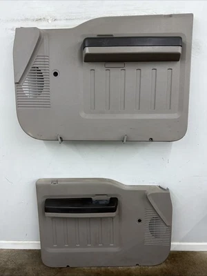 08-15 Ford F-250 F-350 Super Duty Set Of Interior Manual Door Panels OEM Tan - Image 1 of 4