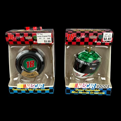 NASCAR Bobby Labonte Tire and Helmet Collectible Mini Ornament Cover