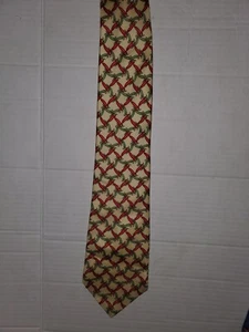 Vintage Red Chilli Peppers Necktie By Harrods Man Shop - Picture 1 of 2
