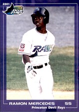2001 Princeton Devil Rays Grandstand #18 Ramon Mercedes Dominican Republic Card