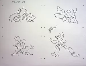 Transformers: Prime 2010 JEFF JOHNSON SIGNIERTER handgezeichneter Storyboard-Bleistift - Bild 1 von 2