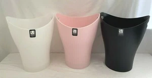 Umbra Garbino -Karim Rashid Wastebasket/Trash Can, 2 1/2 Gal.-Matte Blk/Pk/Wht. - Picture 1 of 16