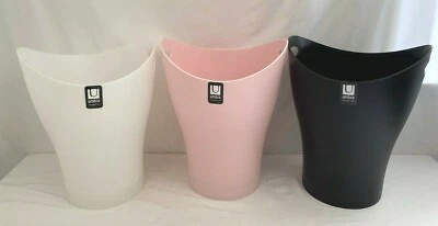 Umbra Garbino -Karim Rashid Wastebasket/Trash Can, 2 1/2 Gal.-Matte Blk/Pk/Wht. - Image 1 of 4