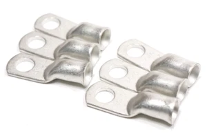 6x Premium Tin Plated Copper 4AWG Wire 5/16" Inch Stud Ring Hole Cable Crimp Lug - Picture 1 of 3