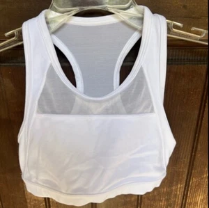 Athleta Girl White Racerback Bra, size 8/10, EUC - Picture 1 of 3