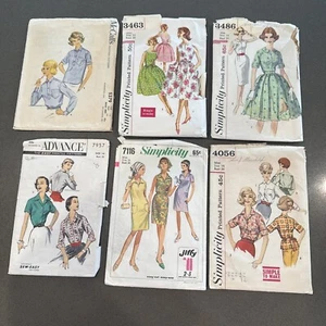 Lote De 6 Patrones De Costura Vintage Años 50 Miss Talla 14 Advanced McCalls Simplicity - Imagen 1 de 7