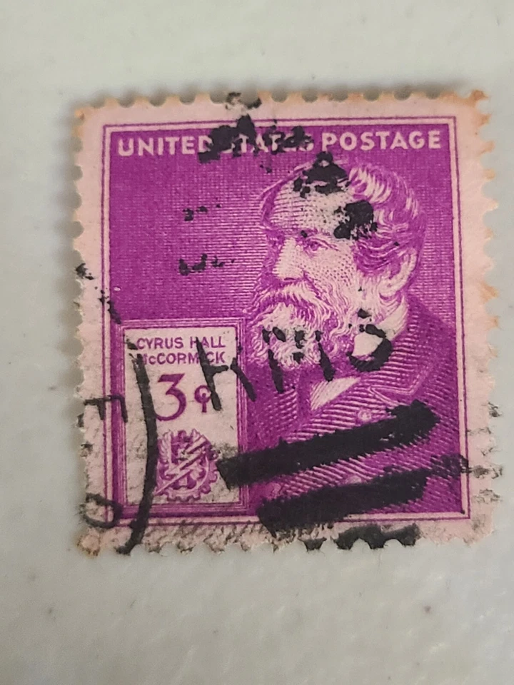 Famous Americans-Inventors: Cyrus Hall McCormick 3 Cent Used #SC - Image 1 of 1