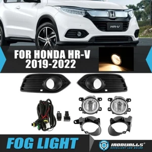 Pair Bumper Fog Lights Lamp Bezel Wiring Harness Kit for Honda HR-V 2019-2021 US - Picture 1 of 12